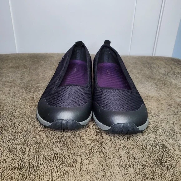 Lands’ End Black Slip On Comfort Shoes women's size 8.5 Skeemer New - Picture 3 of 11